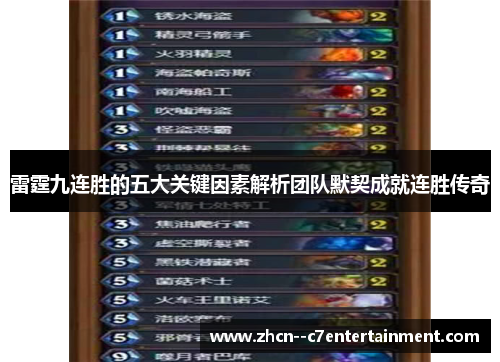 雷霆九连胜的五大关键因素解析团队默契成就连胜传奇